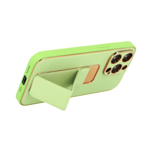 TEL PROTECT Bőr Luxus Álló Tok iPhone 11 Pro Menta - 4