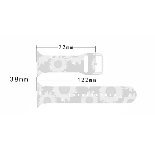 Apple Watch 38/40/41mm szilikon óraszíj fehér márvány mintás Alphajack - 2