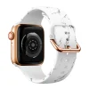 Apple Watch 38/40/41mm szilikon óraszíj fehér márvány mintás Alphajack thumbnail