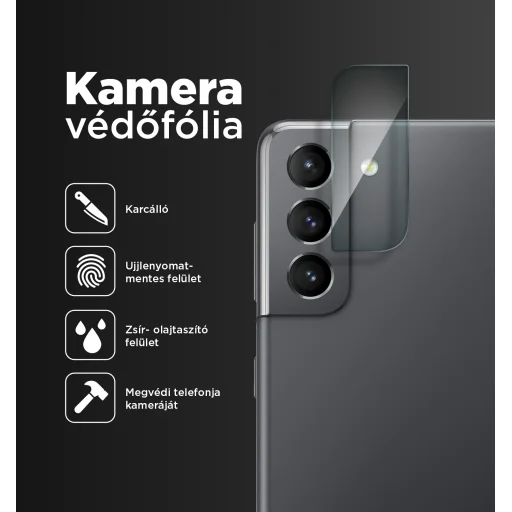 Samsung Galaxy A12 kamera lencse védő üvegfólia Alphajack 1db - 3