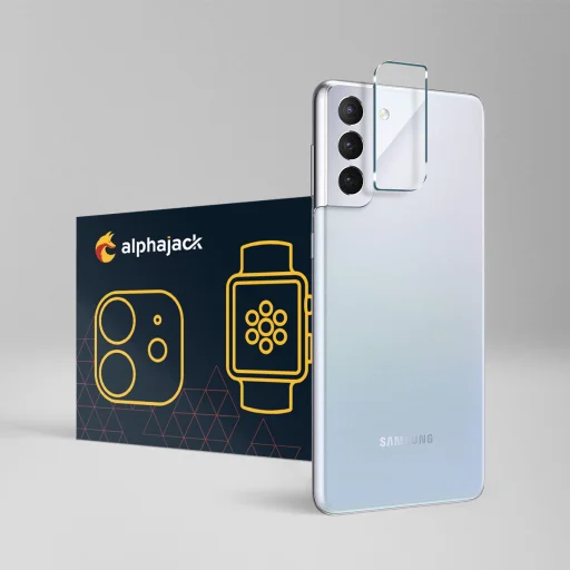 Samsung Galaxy A12 kamera lencse védő üvegfólia Alphajack 1db - 1