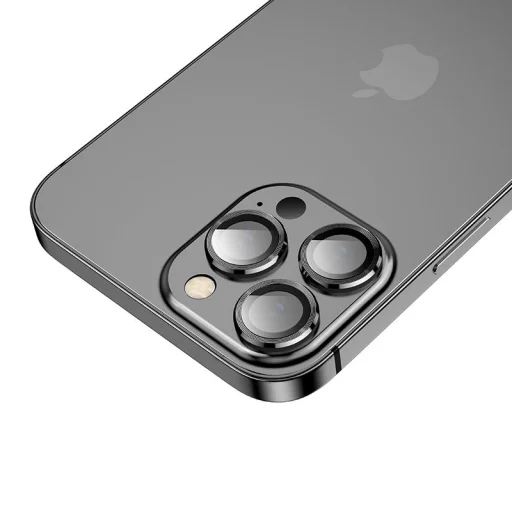 iPhone 13 Pro/13 Pro Max Hofi CamRing Pro+ kameralencse védő üvegfólia fekete - 4