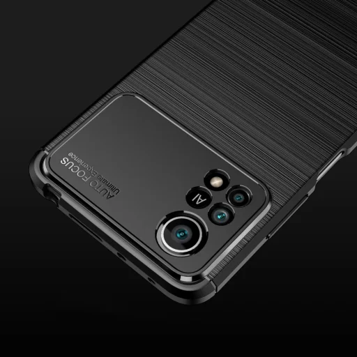Xiaomi Poco X4 Pro 5G Tech-Protect carbon mintájú TPU tok fekete - 4
