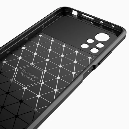 Xiaomi Poco X4 Pro 5G Tech-Protect carbon mintájú TPU tok fekete - 5