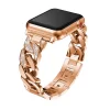 Apple Watch 4/5/6/7/8/SE (38/40/41mm) Luxury V3 fém óraszíj rosegold színű Alphajack thumbnail