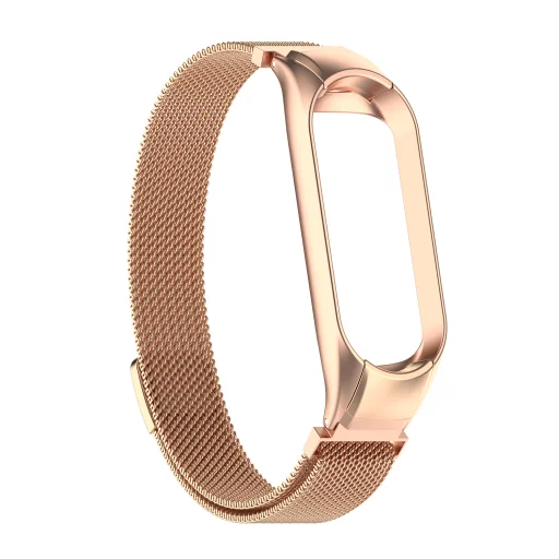 Xiaomi Mi Band 5/6 fém óraszíj rosegold - 1