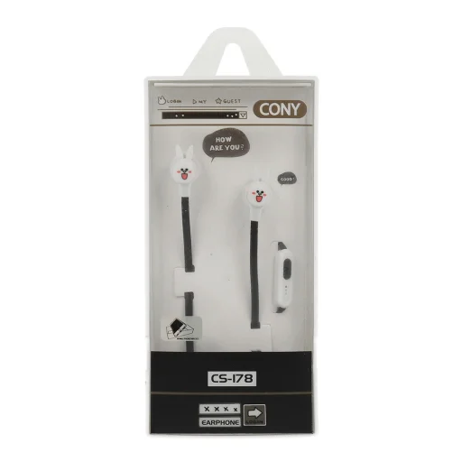 Casni CS-178 fülhallgató mikrofonnal 3.5mm jack fekete - 1