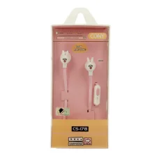 Casni CS-178 fülhallgató mikrofonnal 3.5mm jack rózsaszín