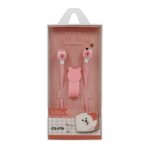 Casni CS-179 fülhallgató mikrofonnal 3.5mm jack rózsaszín - 1