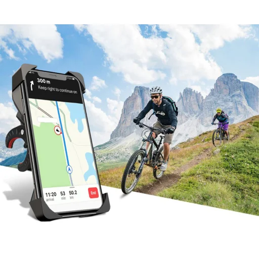 Vennus kerékpáros telefontartó fekete - 2