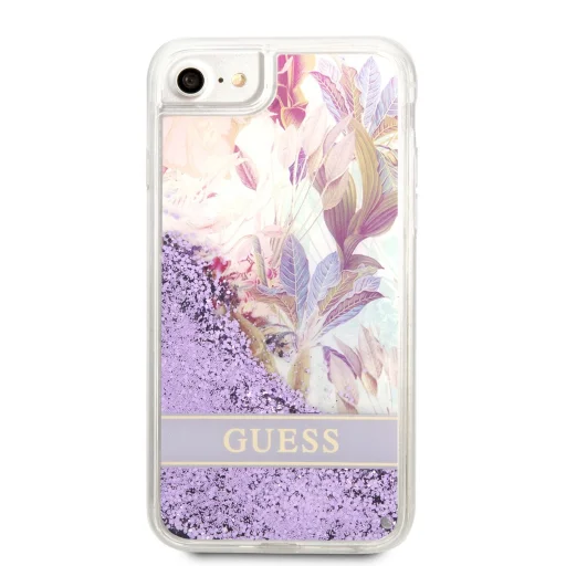 iPhone 7/8/SE 2020/SE 2022 Guess Liquid Glitter Flower csillámos tok lila (GUHCI8LFLSU) - 5