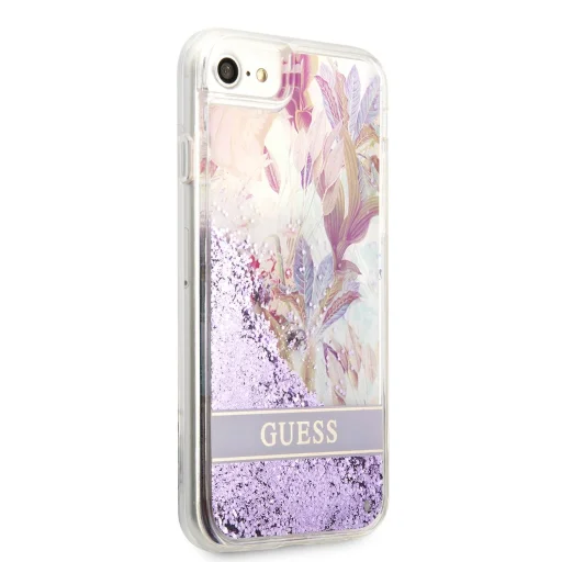iPhone 7/8/SE 2020/SE 2022 Guess Liquid Glitter Flower csillámos tok lila (GUHCI8LFLSU) - 6