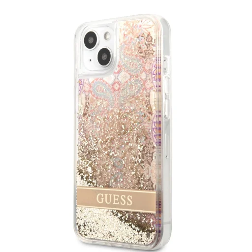 iPhone 7/8/SE 2020/SE 2022 Guess Liquid Glitter Flower csillámos tok arany (GUHCI8LFLSD) - 5