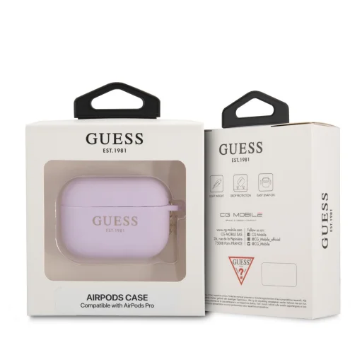 Airpods Pro 1/2 Guess 4G Charms szilikon tok lila - 3