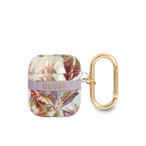 Airpods 1/2 Guess TPU Flower tok lila - 1