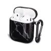 AirPods 1/2 márvány mintás tok fekete Alphajack (AC25) thumbnail