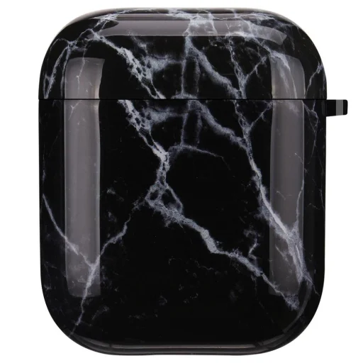 AirPods 1/2 márvány mintás tok fekete Alphajack (AC25) - 1