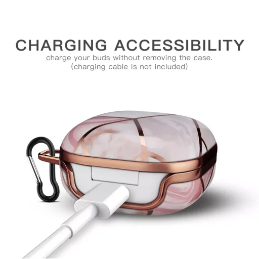 Samsung Galaxy Buds 2/Live/Pro márvány mintás tok Alphajack (GBL8) - 2