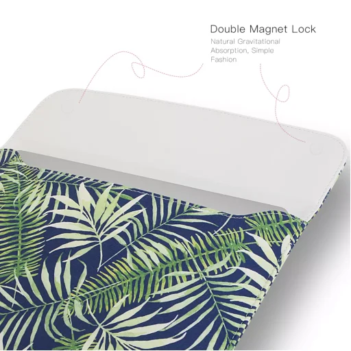 Laptop tok 13.3'' műbőr, levélmintás (MB-01) sleeve - 3