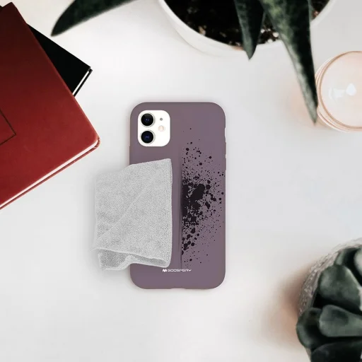 iPhone 12/ 12 Pro Mercury szilikon tok levendula-szürke - 8