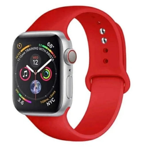 Apple Watch 42/44/45 mm Beline Silicone óraszíj piros - 1