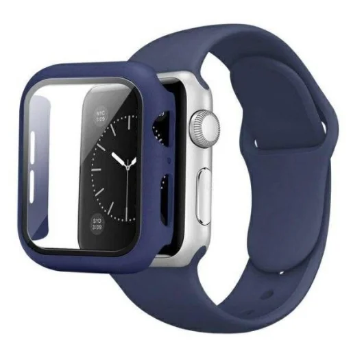 Apple Watch 38/40/41 mm Beline Silicone óraszíj + tok kék - 1
