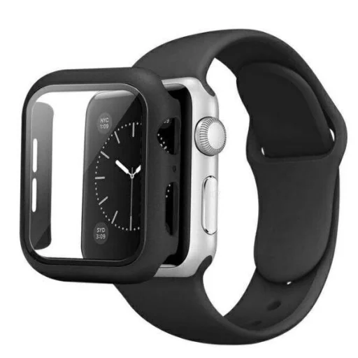 Apple Watch 38/40/41 mm Beline Silicone óraszíj + tok fekete - 1