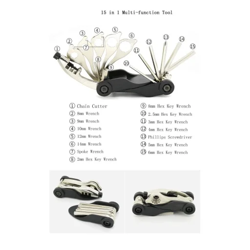 Bicikli / kerékpár javító készlet tokban - 8