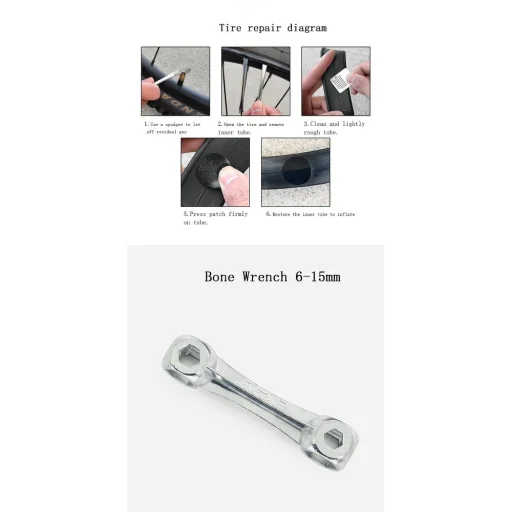 Bicikli / kerékpár javító készlet tokban - 9