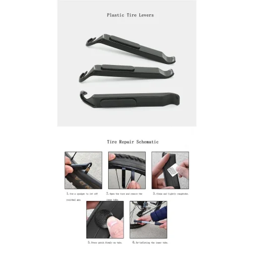 Bicikli / kerékpár javító készlet pumpával - 7