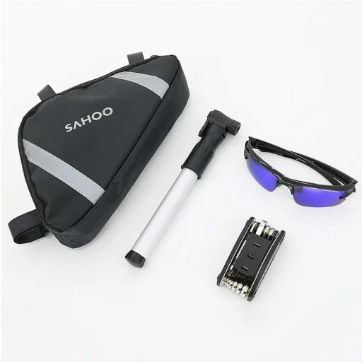 Biciklitáska / kerékpártáska kerékpárváz alá cipzárral 1,2L (SAHOO 12490-SA) - 7