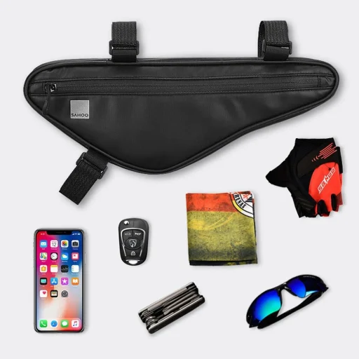 Biciklitáska / kerékpártáska kerékpárváz alá cipzárral 1L (SAHOO 122057) - 2