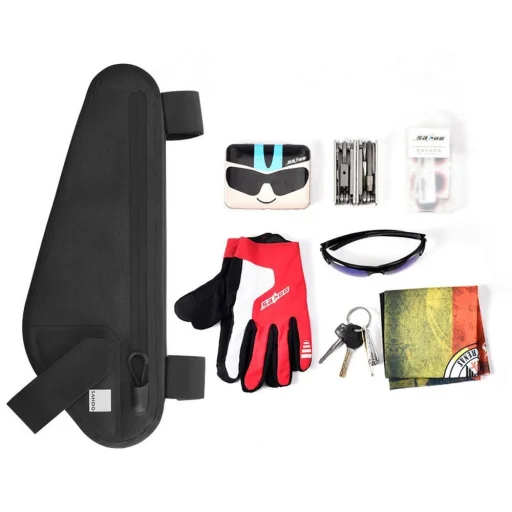 Biciklitáska / kerékpártáska kerékpárváz alá cipzárral 2L (SAHOO 122033) - 3