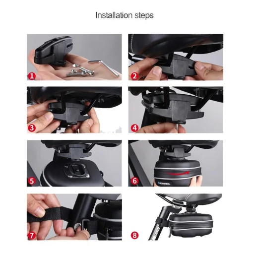 Kerékpártáska / biciklitáska ülés alatt cipzárral 1,2L (SAHOO 13875-SA) - 5