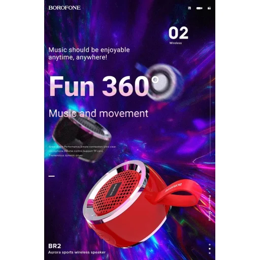 Borofone BR2 Aurora Bluetooth hangszóró szürke - 2