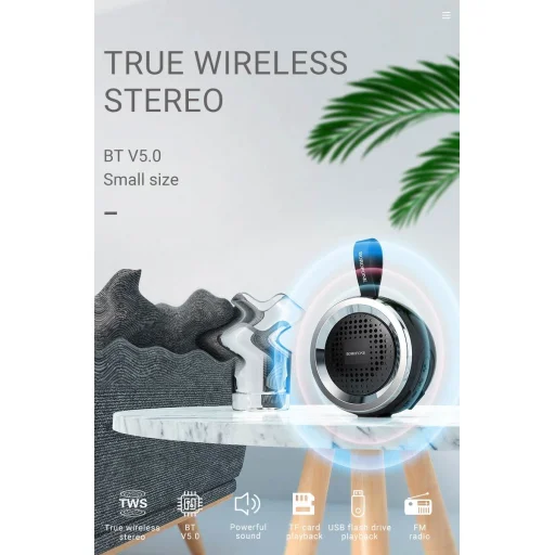 Borofone BR2 Aurora Bluetooth hangszóró szürke - 8