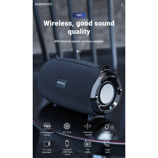 Borofone BR4 Horizon Bluetooth hangszóró kék - 9