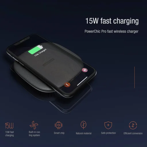 Nillkin Powerchic Pro vezeték nélküli indukciós töltő fekete - 9