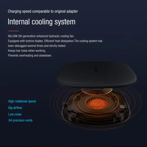 Nillkin Powerchic Pro vezeték nélküli indukciós töltő fekete - 3