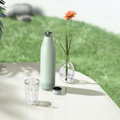 Remax vezeték nélküli bluetooth 5.0 hangszóró termosz bögrével 500ml zöld (RB-M5) - 3