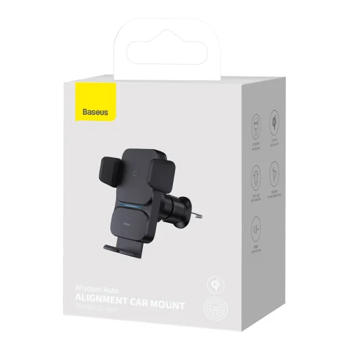 Baseus Wisdom indukciós töltő autós telefontartó fekete (CGZX000001) - 9