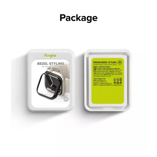 Apple Watch 7 (41 mm) Ringke Bezel Styling káva dísz fekete - 3