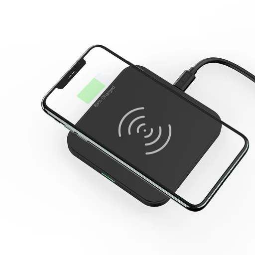 Choetech Qi 10W vezeték nélküli töltőkészlet + QC3.0 18W 3A fali töltő + USB - microUSB kábel 1,2m fekete - 7