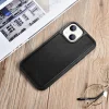 iPhone 13 iCarer Oil Wax valódi bőr tok MagSafe kompatibilis fekete (ALI1212-BK) thumbnail