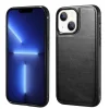 iPhone 13 iCarer Oil Wax valódi bőr tok MagSafe kompatibilis fekete (ALI1212-BK) thumbnail