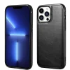 iPhone 13 Pro Max iCarer Oil Wax valódi bőr tok MagSafe kompatibilis fekete (ALI1214-BK) thumbnail