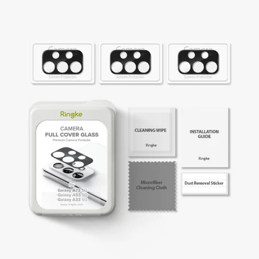 Samsung Galaxy A73 5G / A53 5G / A33 5G Ringke hátlapi kameralencse védő keret fekete - 6