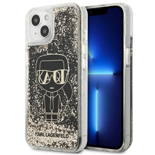 iPhone 13 Karl Lagerfeld Liquid Glitter Gatsby tok fekete (KLHCP13MLGGKBK) - 1