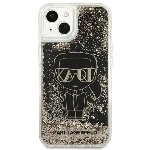 iPhone 13 Pro Max Karl Lagerfeld Liquid Glitter Gatsby tok fekete (KLHCP13XLGGKBK) - 5