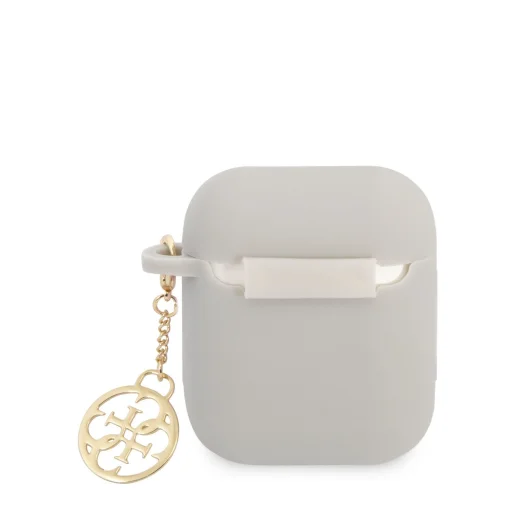 Airpods 1/2 Guess 4G Charms szilikon tok szürke (GUA2LSC4EG) - 2
